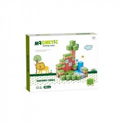 Mágneses építőkockák - szafari 48 db /cs Építőjáték