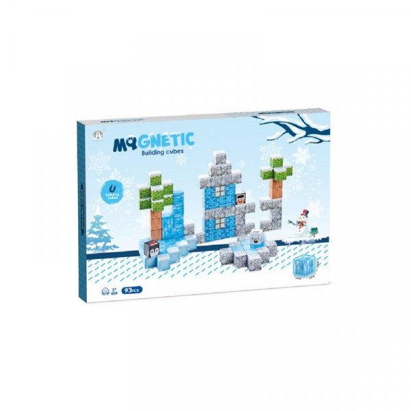 Mágneses építőkockák - havas táj 93 db /cs