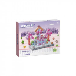 Mágneses építőkockák - lila város 193 db /cs Építőjáték