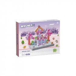 Mágneses építőkockák - lila város 193 db /cs Építőjáték