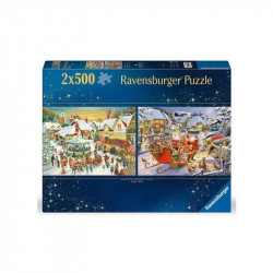 Puzzle 2x500 db - Karácsonyi kollekció no1 1000-2999 darabos puzzle Ravensburger