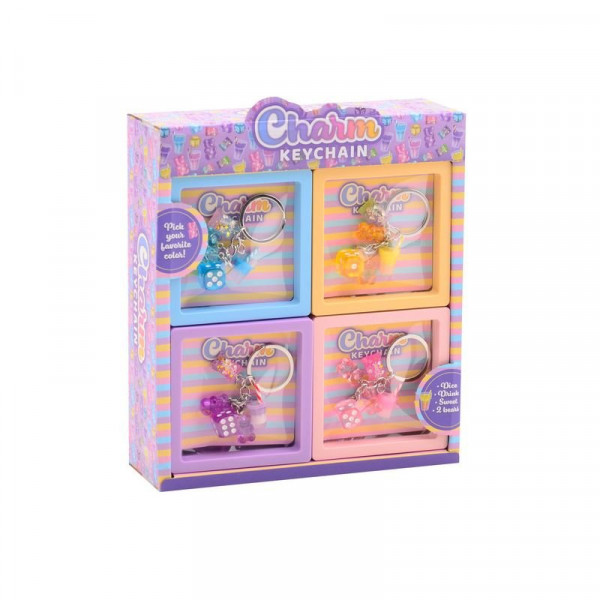 Charm kulcstartó, 4 féle