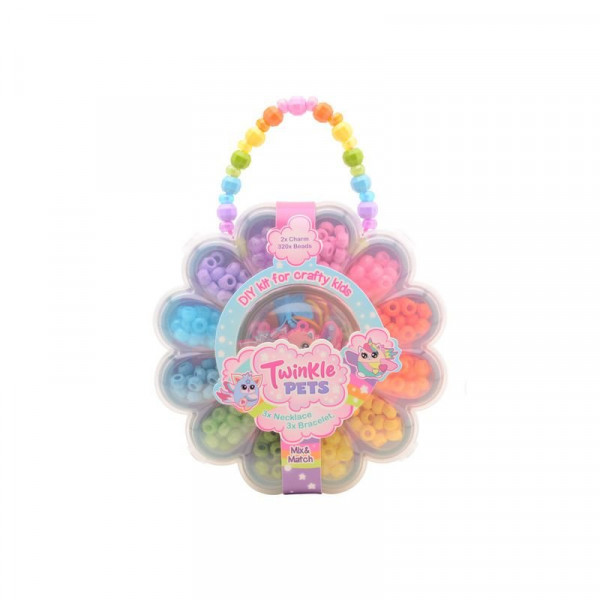 Gyöngyfűző virág alakú dobozban