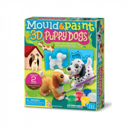 Gipszkiöntő-Aranyos kutyusok Gipszkiöntő 4M