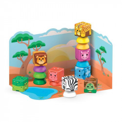 Geomag Magicube Blocks Stacking Szafari 16 db