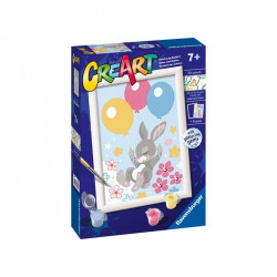 Festés számok szerint - Nyuszi és a léggömbök