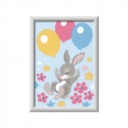 Festés számok szerint - Nyuszi és a léggömbök