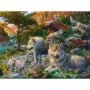 Puzzle 1500 db - Farkasok tavasszal