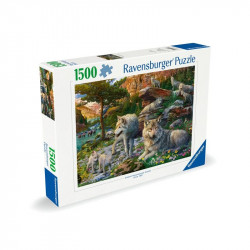 Puzzle 1500 db - Farkasok tavasszal