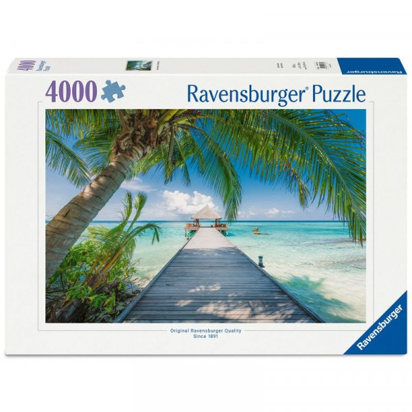 Puzzle 4000 db - Álom tengerpart a Maldív-szigeteken