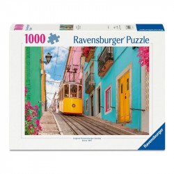 Puzzle 1000 db - A lisszaboni villamos 1000-2999 darabos puzzle Ravensburger