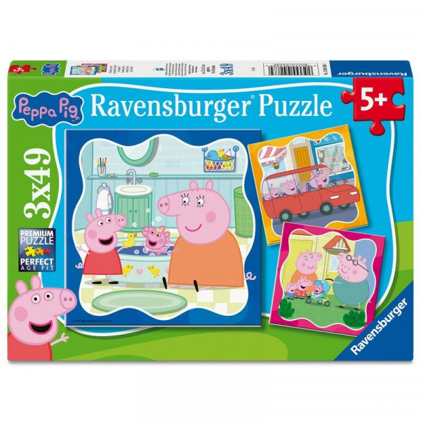 Puzzle 3x49 db - Peppa