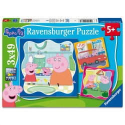 Puzzle 3x49 db - Peppa 100-499 darabos puzzle Ravensburger