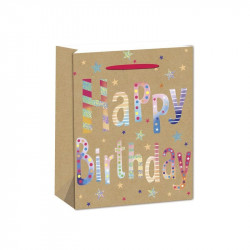Papírtasak születésnapos 18x23 Díszcsomagoló, dísztasak Nincs
