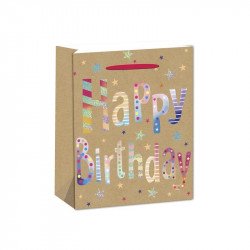 Papírtasak születésnapos 18x23 Díszcsomagoló, dísztasak Nincs