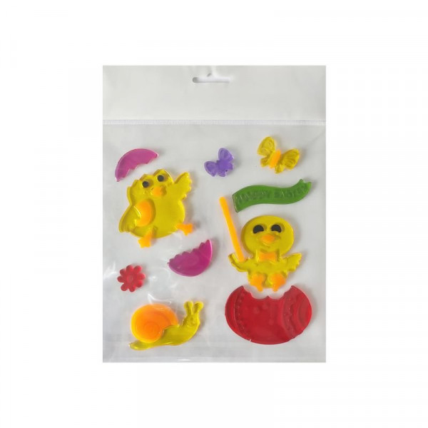 Ablakzselé csibék+csiga  20x25