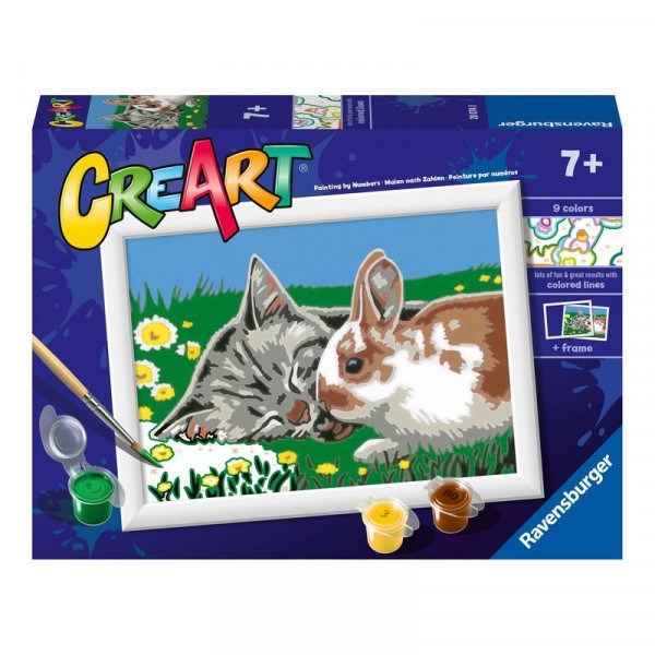 Festés számok szerint -Nyuszi és cica