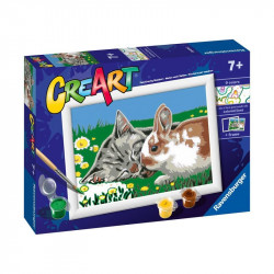 Festés számok szerint -Nyuszi és cica