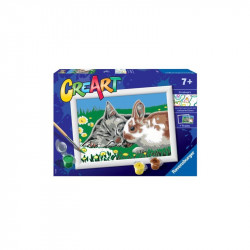 Festés számok szerint -Nyuszi és cica Festés, színezés, rajzolás Ravensburger