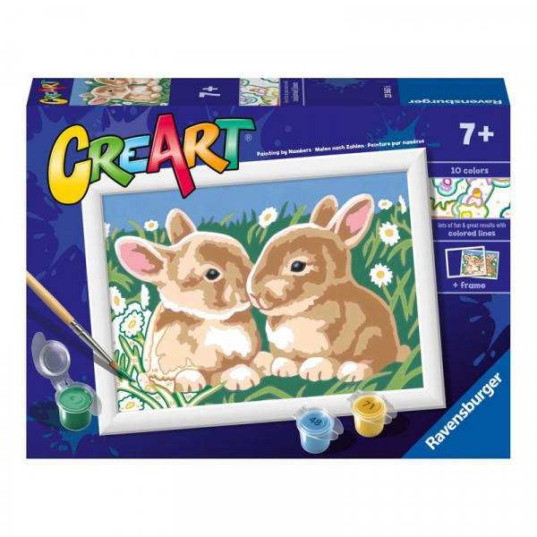 Festés számok szerint - Nyuszi szőrmókok