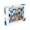 Puzzle 1500 db - Kismacskák a konyhában