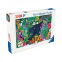 Puzzle 3000 db - Párduc a virágzó dzsungelben