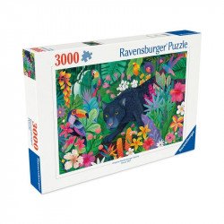 Puzzle 3000 db - Párduc a virágzó dzsungelben 1000-2999 darabos puzzle Ravensburger