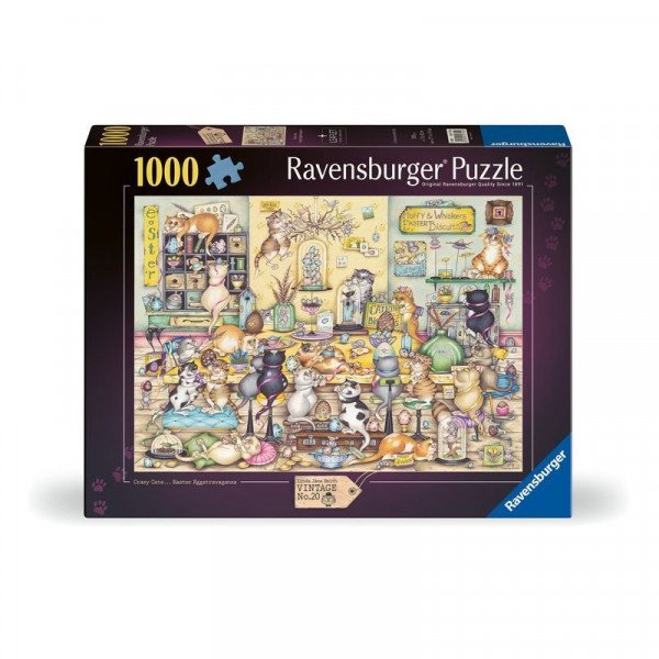 Puzzle 1000 db - Bolondos macskák ünnepe