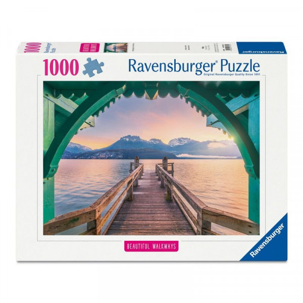 Puzzle 1000 db - Gyaloghíd az Annecy-tónál