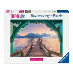 Puzzle 1000 db - Gyaloghíd az Annecy-tónál 1000-2999 darabos puzzle Ravensburger