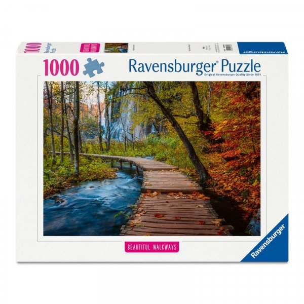 Puzzle 1000 db - Őszi faösvény