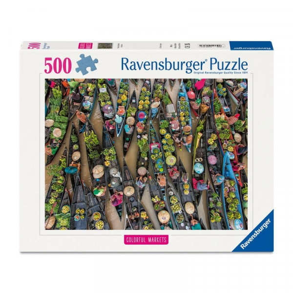 Puzzle 500 db - Lebegő piac Indonéziában