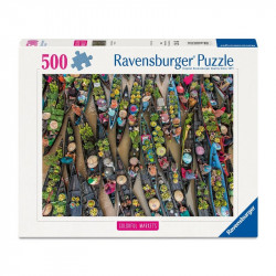 Puzzle 500 db - Lebegő piac Indonéziában 500-999 darabos puzzle Ravensburger