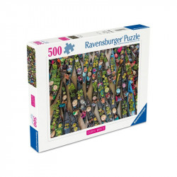 Puzzle 500 db - Lebegő piac Indonéziában 500-999 darabos puzzle Ravensburger