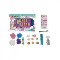 Rainbow Loom, gumikarkötőkészítő gyöngyökkel, megaszett