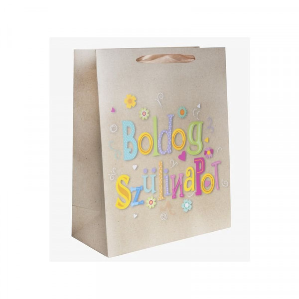 Papírtasak szülinapos 31x42cm