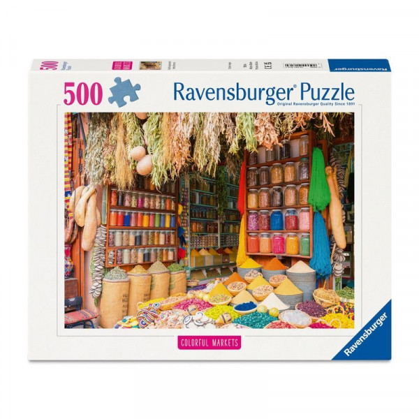 Puzzle 500 db - Színes fűszerek, Marokkó