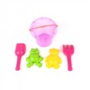 Homokozó szett - rózsaszín, 5 db