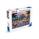 Puzzle 1000 db - Rózsaszín flamingók