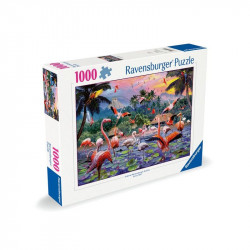 Puzzle 1000 db - Rózsaszín flamingók