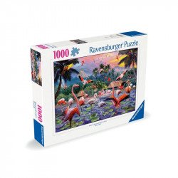 Puzzle 1000 db - Rózsaszín flamingók 1000-2999 darabos puzzle Ravensburger