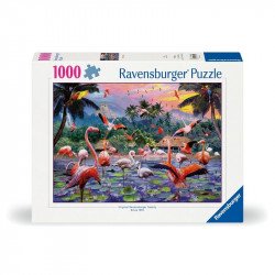 Puzzle 1000 db - Rózsaszín flamingók 1000-2999 darabos puzzle Ravensburger