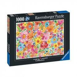 Puzzle 1000 db - Színes virágok
