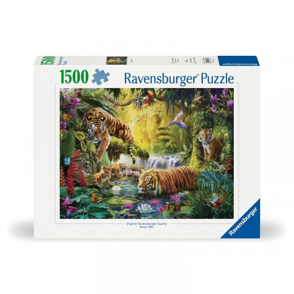 Puzzle 1500 db - Nyugodt tigrisek