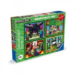 Puzzle 4x100 db - Minecraft 100-499 darabos puzzle Ravensburger