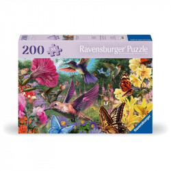 Puzzle 200 db - Kolibri és pillangó 100-499 darabos puzzle Ravensburger