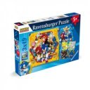 Puzzle 3x49 db - Sonic a sündisznó