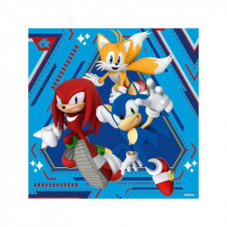 Puzzle 3x49 db - Sonic a sündisznó