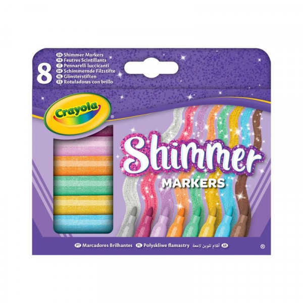 Crayola 8 db-os Csillám filctollkészlet