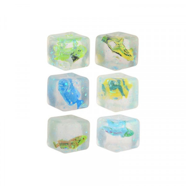 Stresszoldó kocka halacskával, 12 féle